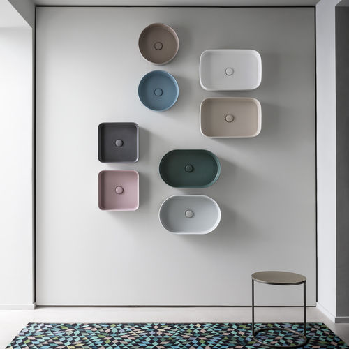 Настольная раковина - SHUI COMFORT - LE TERRE DI CIELO  - Ceramica Cielo - из керамики / множественная / прямоугольная