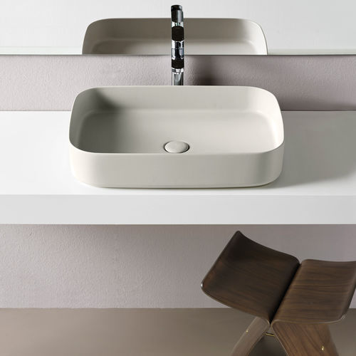 Настольная раковина - SHUI COMFORT - BRINA - Ceramica Cielo - из керамики / прямоугольная / без отверстия