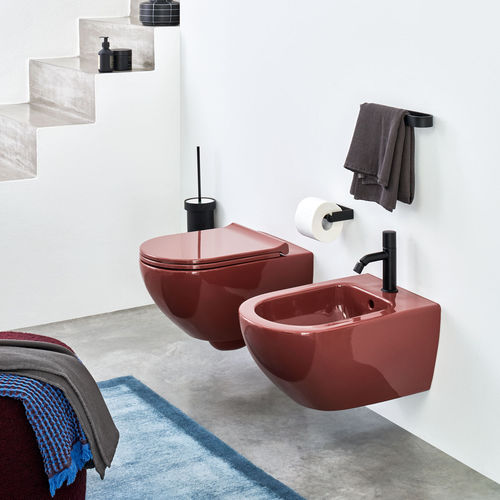 Подвесной унитаз - ENJOY - CORALLO - Ceramica Cielo - из керамики / Karim Rashid / овальный