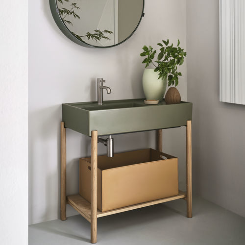 Напольная тумба под умывальник - PLINIO 85 - AGAVE/ROVERE NATURALE - Ceramica Cielo - из дерева / из керамики / из металла