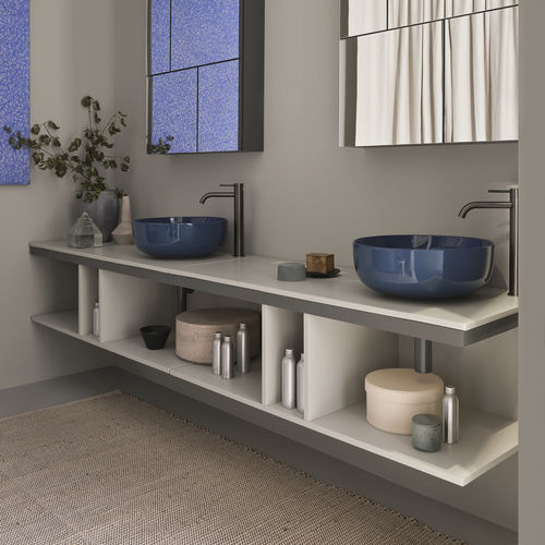 Двойная тумба под умывальник - MULTIPLO - OLTREMARE - Ceramica Cielo - подвесная / из дерева / из керамики