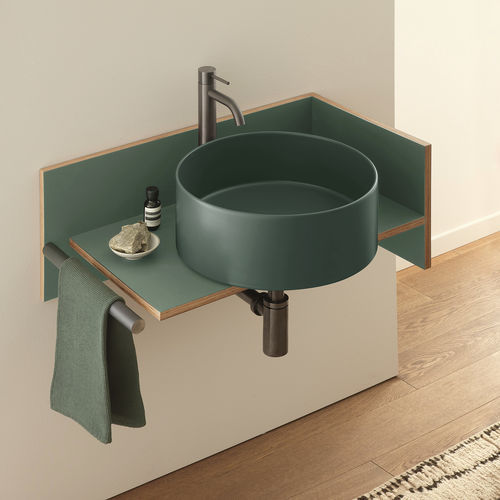 Столешница для раковины из металла - THEO 70 - MUSCHIO/FELCE - Ceramica Cielo - из Fenix NTM® / со встроенными полотенцесушителями