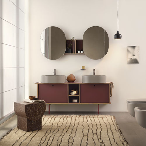 Двойная тумба под умывальник - THEO 175 - AVENA/CARMINIO - Ceramica Cielo - напольная / из керамики / из металла