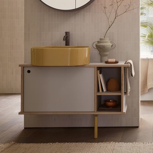 Подвесная тумба под умывальник - THEO 103 - ANEMONE/JUTA - Ceramica Cielo - напольная / из металла / из Fenix NTM®