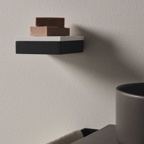 Настенная мыльница - ACMP1 - ACB12 / WHITE MATT - Ceramica Cielo - из Solid Surface / черная