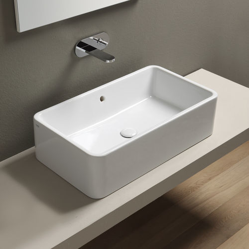 Настольная раковина - Shui Comfort, Talco - Ceramica Cielo - из керамики / прямоугольная / без отверстия