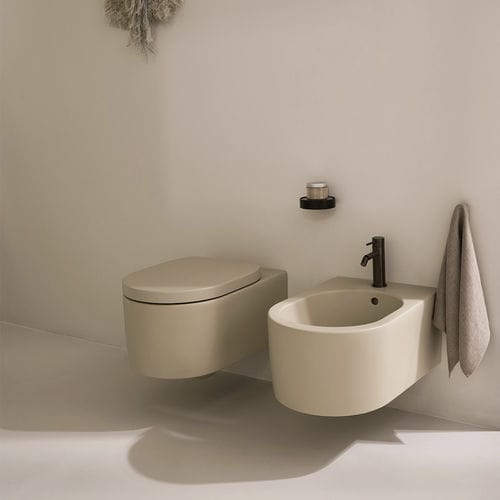 Подвесной унитаз - Otis 362 - Ceramica Cielo - из керамики / овальный / бежевый