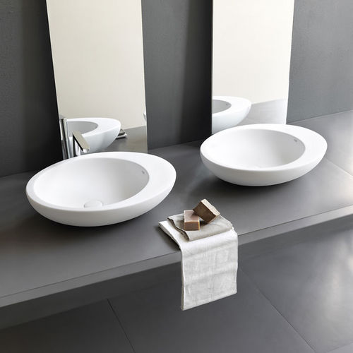 Настольная раковина - LE GIARE - TALCO - Ceramica Cielo - из керамики / с регулируемым зеркалом / овальная