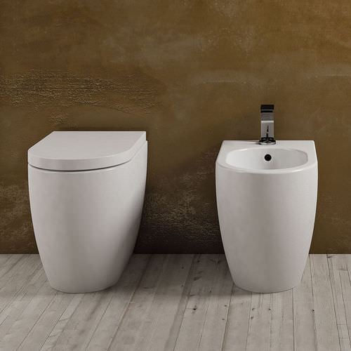 Напольный унитаз - SMILE - GLOSSY WHITE - Ceramica Cielo - из керамики / овальный / современный