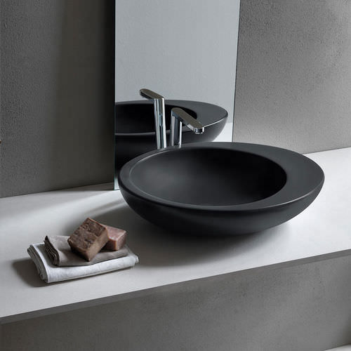 Настольная раковина - LE GIARE - BASALTO - Ceramica Cielo - из керамики / с регулируемым зеркалом / овальная