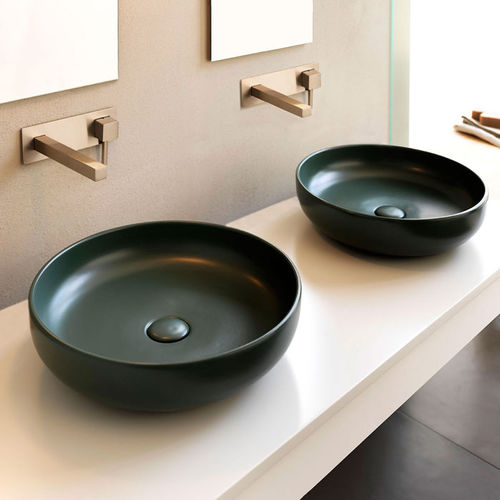 Настольная раковина - SHUI - MUSCHIO - Ceramica Cielo - из керамики / с регулируемым зеркалом / круглая