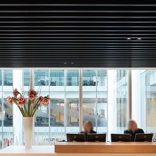 Акустический баффл из стали - Luxalon® Tavola™ Straight - Hunter Douglas Architectural - потолочный / прямоугольный / декоративный