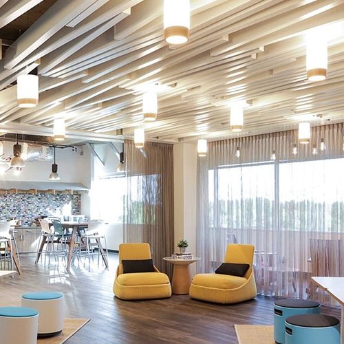 Акустический баффл из стали - Luxalon® Tavola™ Divergent - Hunter Douglas Architectural - потолочный / прямоугольный / декоративный