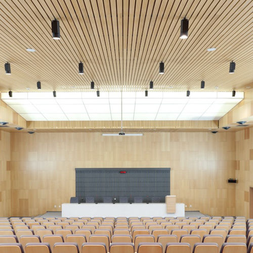 Подвесной потолок из фанерованной древесины - Derako® Veneered Grill - Hunter Douglas Architectural - из полированной древесины / из МДФ / из панелей