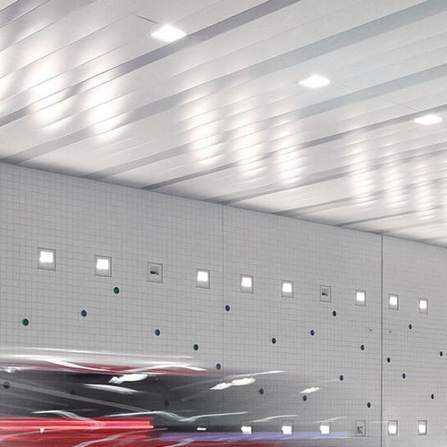 Подвесной потолок из алюминия - Luxalon&reg; 150F - 200F Ext - Hunter Douglas Architectural - из панелей / для чистого помещения / для офиса
