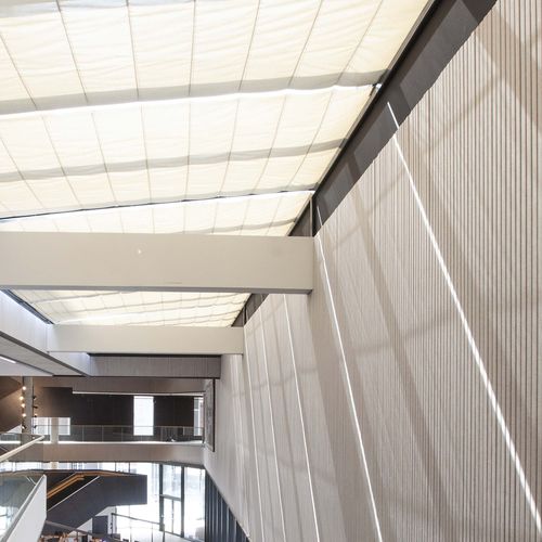Облицовка для внутренней стенки - HeartFelt® Linear Wall - Hunter Douglas Architectural - со шпунтовым соединением / для нового основания / современная