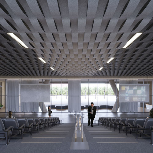Подвесной потолок из фетра - HeartFelt® Origami - Hunter Douglas Architectural - из плит / для офиса / для конференц-зала