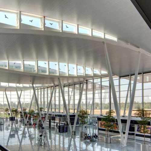 Подвесной потолок из алюминия - LUXALON&reg; 300L - Hunter Douglas Architectural - из стали / из панелей / для офиса