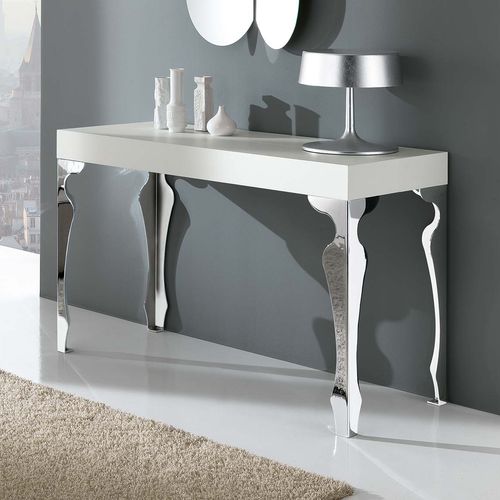 Современный стол-консоль - LUXURY - Riflessi - из дерева / из стали / с основанием из металла