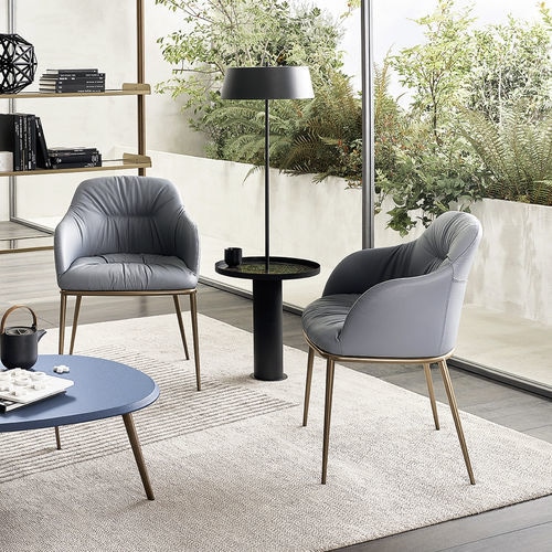 Современный cтул - CHIC COMFORT  - Riflessi - для интерьера / из ткани / с основанием из стали