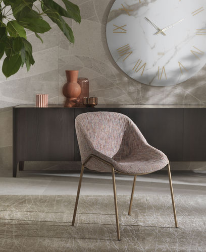 Современный cтул - NOVA - Riflessi - для интерьера / из ткани / с основанием из окрашенного металла