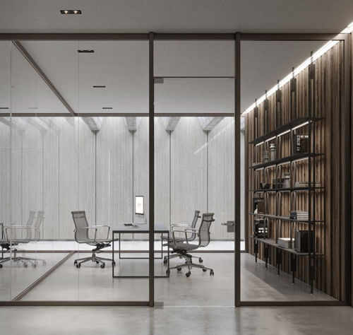 Фиксированная перегородка - METRA Building - раздвижная / из стекла / для профессионального использования