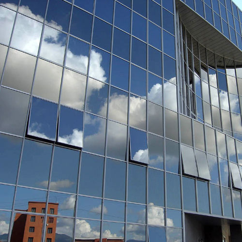 Панельная тонкостенная перегородка - POLIEDRA-SKY 60 - METRA Building - из алюминия и стекла / акустическая / зеркальная