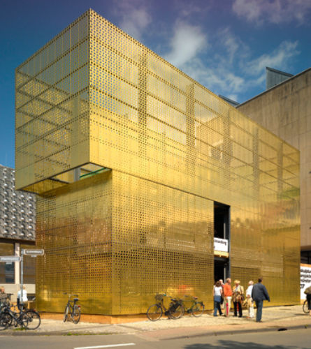 Декоративное листовое железо - TECU® DESIGN_PUNCH - KME - из меди / для облицовки / округлая перфорация