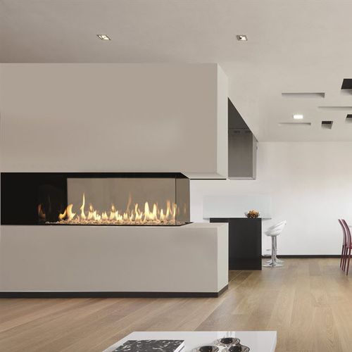 Газовый камин - LUNA DIAMOND 1300 RD - M-Design - встраиваемый / с 3 поверхностями / с закрытой топкой