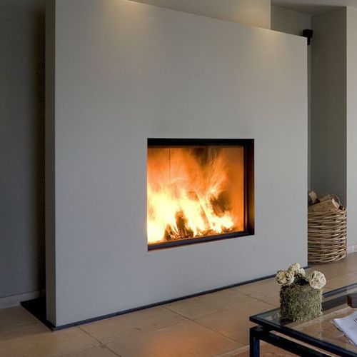 Дровяной камин - LUNA DIAMOND 1000V - M-Design - встраиваемый / Односторонний / с закрытой топкой