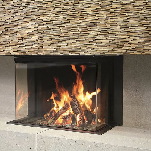 Дровяной камин - LUNA DIAMOND 1000DC - M-Design - встраиваемый / с 3 поверхностями / с закрытой топкой
