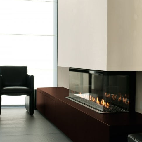 Газовый камин - LUNA DIAMOND 1000 DC - M-Design - встраиваемый / с 3 поверхностями / с закрытой топкой