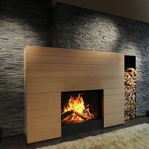 Дровяной камин - LUNA DIAMOND 1150V - M-Design - встраиваемый / Односторонний / с закрытой топкой
