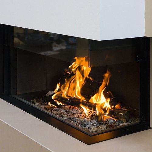 Дровяной камин - LUNA DIAMOND 900 CL/CR - M-Design - встраиваемый / угловой / с закрытой топкой