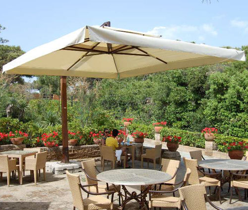 Квадратный зонт от солнца - MISTER - Edengarden Patio Umbrellas - со смещением / из алюминия / из оцинкованной стали