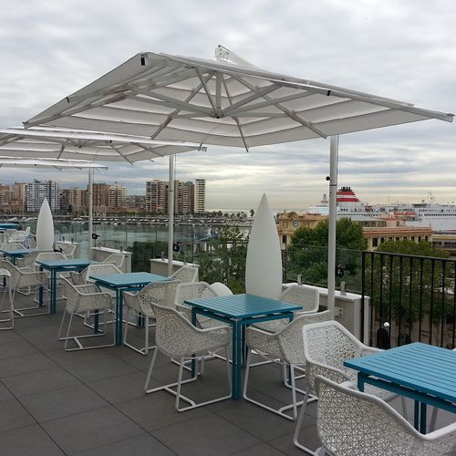 Квадратный зонт от солнца - TALENTO - Edengarden Patio Umbrellas - настенный / со смещением / из акриловой ткани