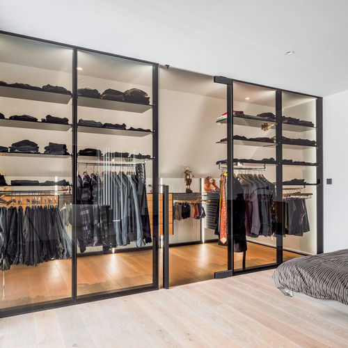 Навесная гардеробная - DRESS WALL - ANYWAY DOORS - современная / из дерева / из стекла