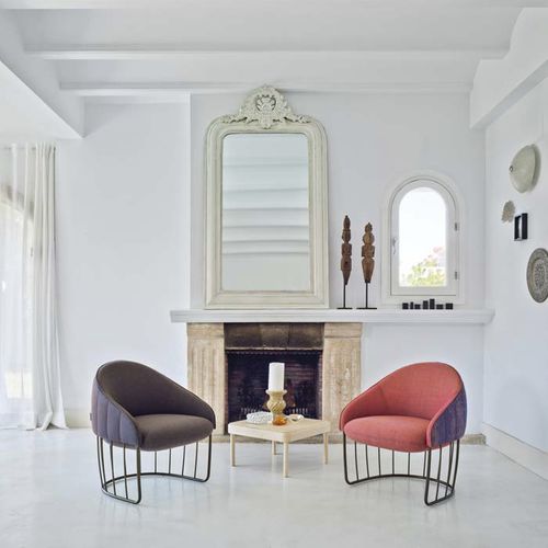 Современное кресло - TONELLA - SANCAL - из кожи / из ткани / из металла