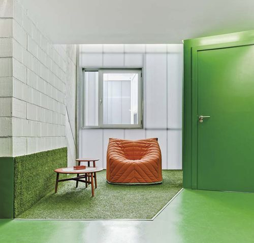 Современное кресло - BARNABY - SANCAL - из ткани / желтое / оранжевое