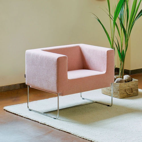 Современное кресло - NOSSO - SANCAL - из ткани / коричневое / розовое