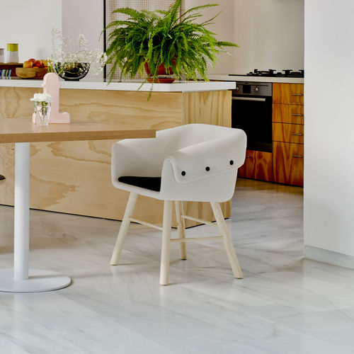 Современный cтул для столовых - COLLAR - SANCAL - для интерьера / из ткани / из металла