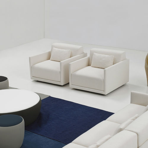 Современное кресло - HAPPEN - SANCAL - из ткани / белое