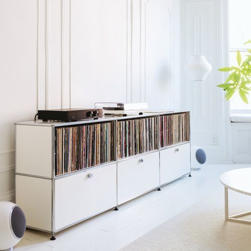 Современный буфет - USM Haller - USM Modular Furniture - из металла / на заказ / модульный