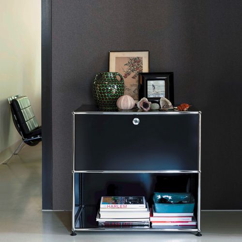 Современный вспомогательный столик - USM Haller - USM Modular Furniture - из металла / с основанием из металла / прямоугольный