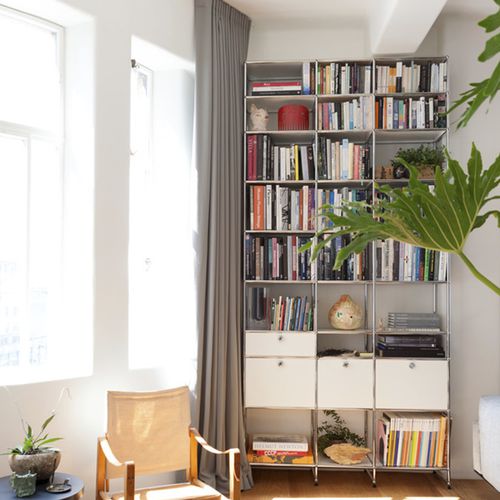 Модульный книжный шкаф - USM Haller - USM Modular Furniture - высокий / современный / из металла