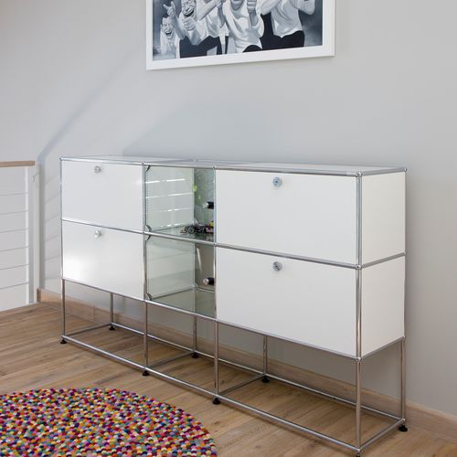 Буфет на высоких ножках - USM Haller - USM Modular Furniture - современный / из металла / из стекла