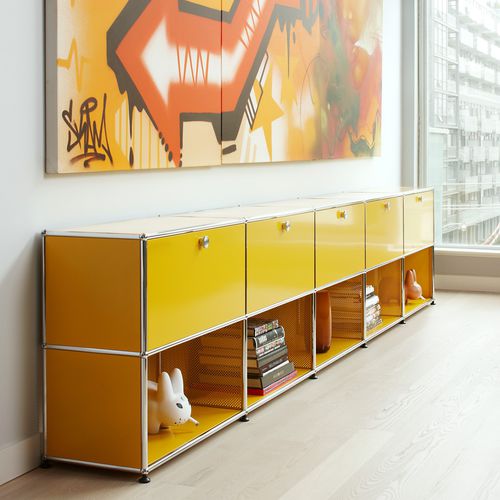 Современный буфет - USM Haller - USM Modular Furniture - из металла / на заказ / модульный