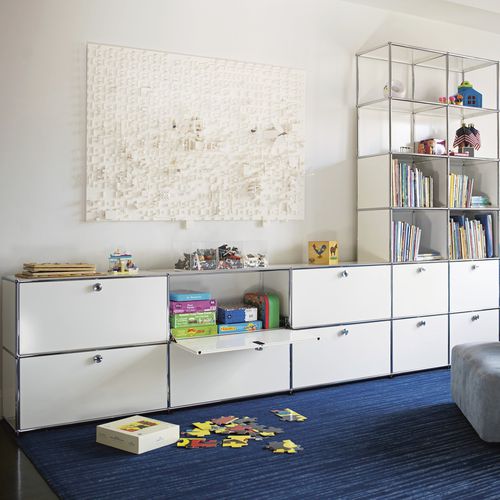 Современный буфет - USM Haller - USM Modular Furniture - из металла / с полкой / на заказ