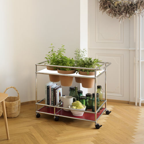 Служебный сервировочный столик - World of Plants for USM Haller - USM Modular Furniture - для кофемашины / для бытового использования / персонализированный