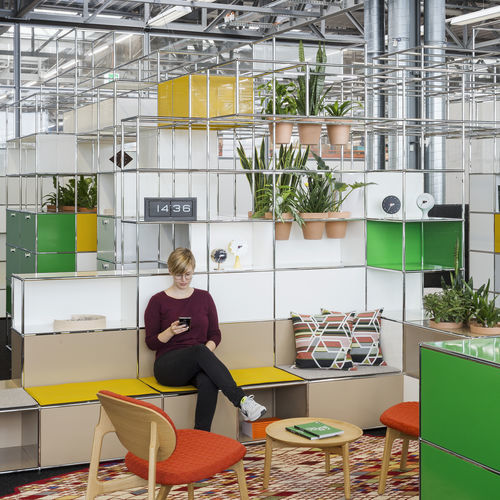 Модульная административная стойка - World of Plants for USM Haller - USM Modular Furniture - из металла